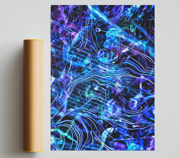 Electric Blue Abstract