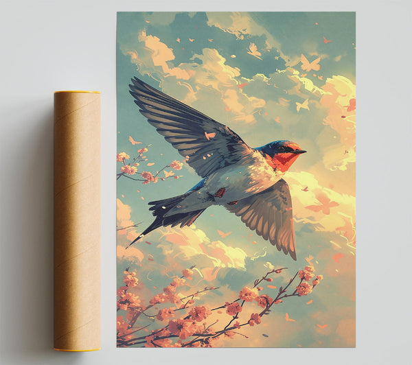 Peach Sky Swallow