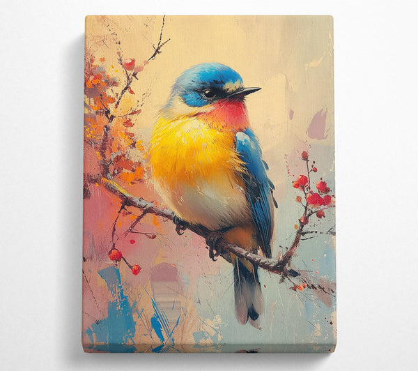 Bluebird In Yellow Hues