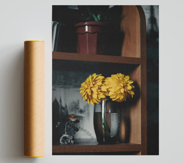 Yellow Blooms On Shelf