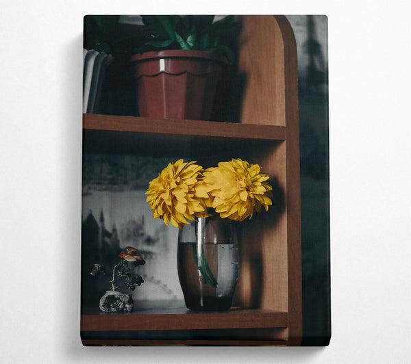 Yellow Blooms On Shelf