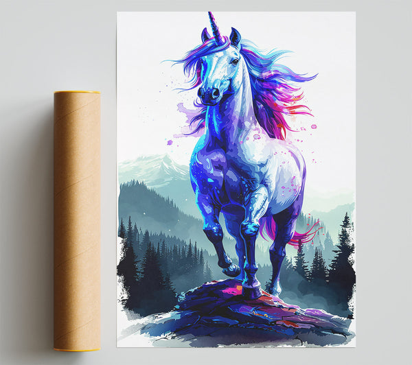 Blue Mystical Unicorn