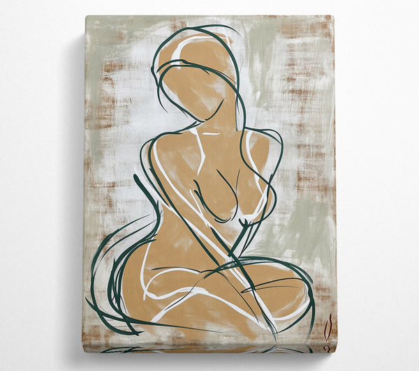 Tan Figure In Green