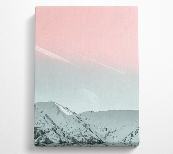 Pale Pink Mountainscape