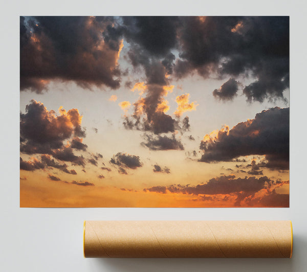 Orange And Grey Cloudscape