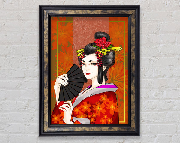 Beauitful Geisha Cartoon