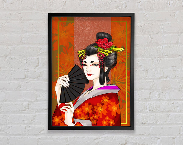 Beauitful Geisha Cartoon