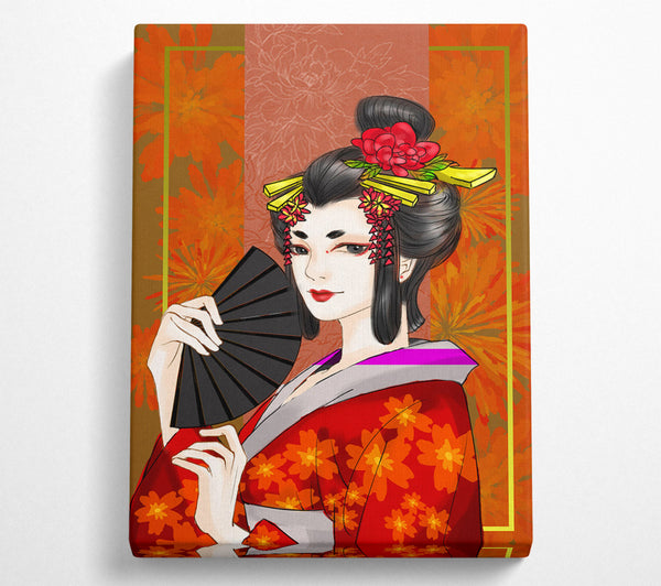 Beauitful Geisha Cartoon