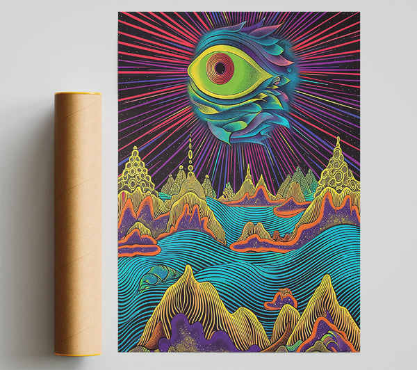 Teal Cosmic Eye