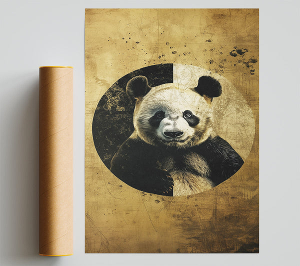 Golden Panda Portrait