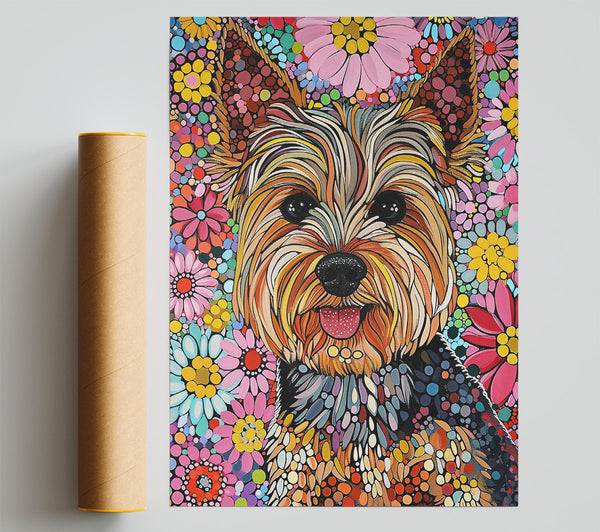 Pink Floral Yorkie