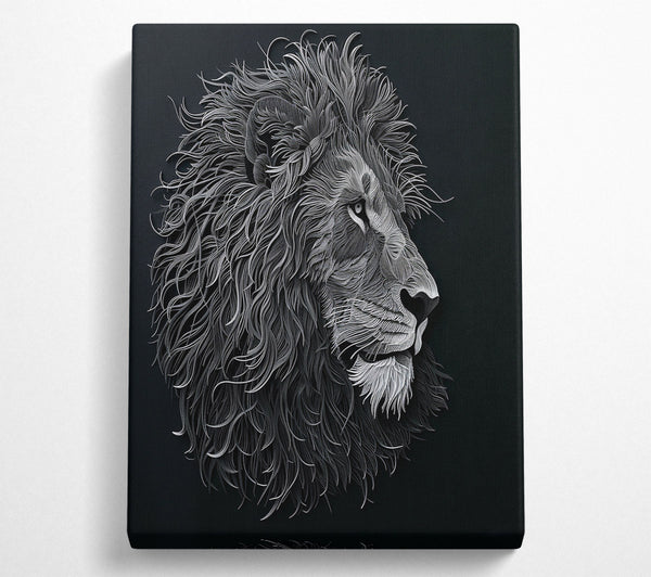 Black And White Lion Lines