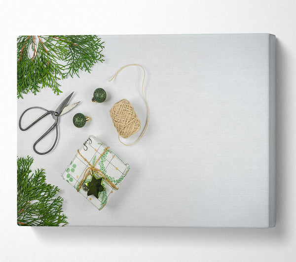 Green Gift Wrap Joy