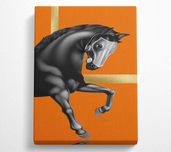 Black Horse With Orange