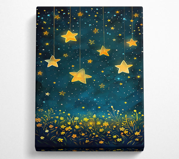 Teal Night Starscape