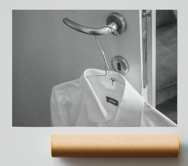 White Shirt On A Door Handle