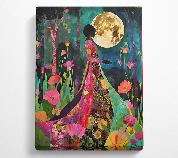 Teal Moonlit Garden