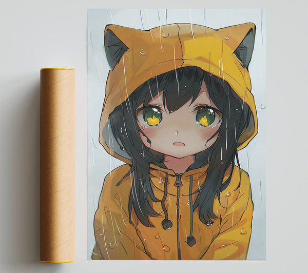 Golden Raincoat Girl