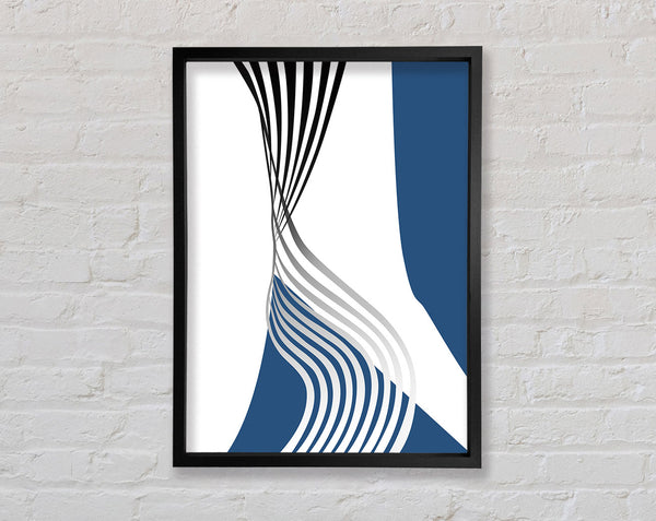 Blue And White Wavy Lines