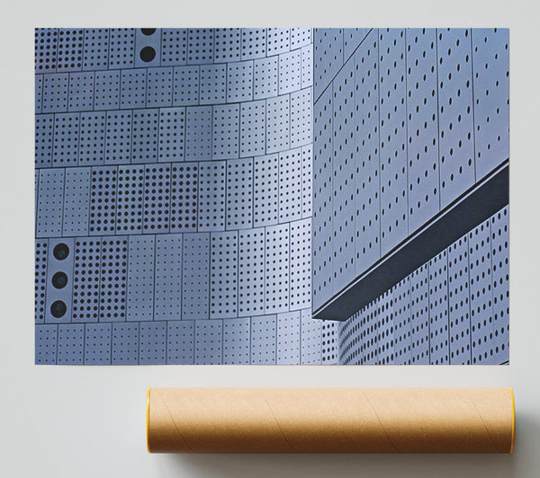 Gray Perforated Facade