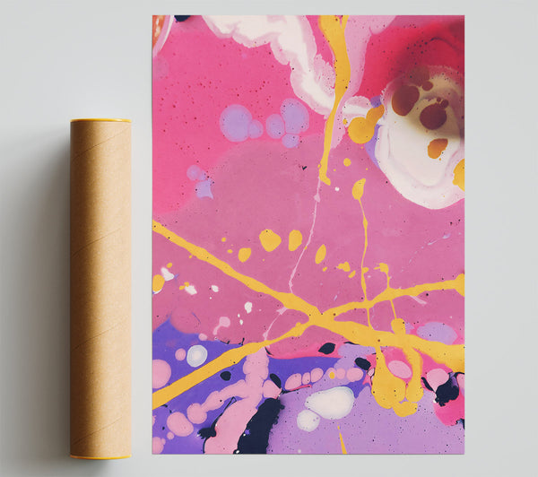 Pink And Yellow Abstract