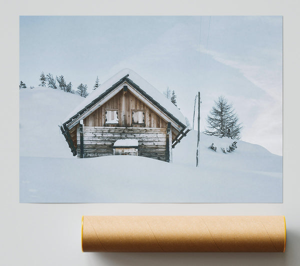 White Cabin Snow