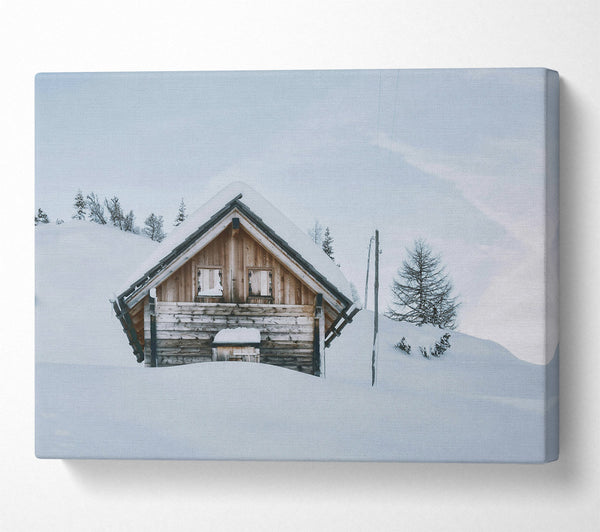 White Cabin Snow