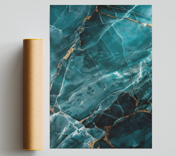 Teal Veined Marble