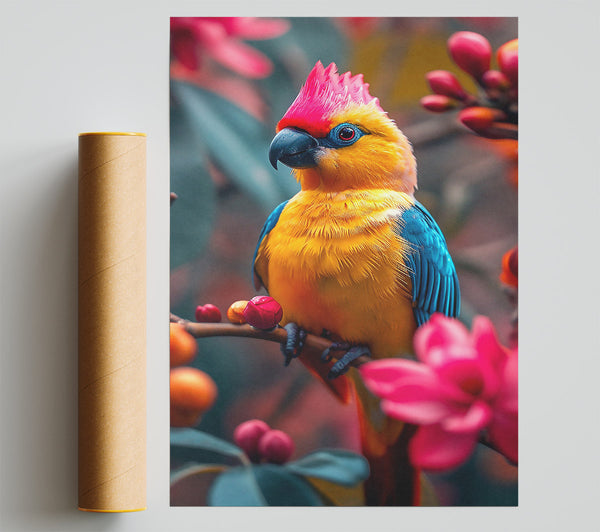 Yellow Bird On Bloom