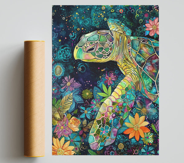 Teal Turtle Blooms