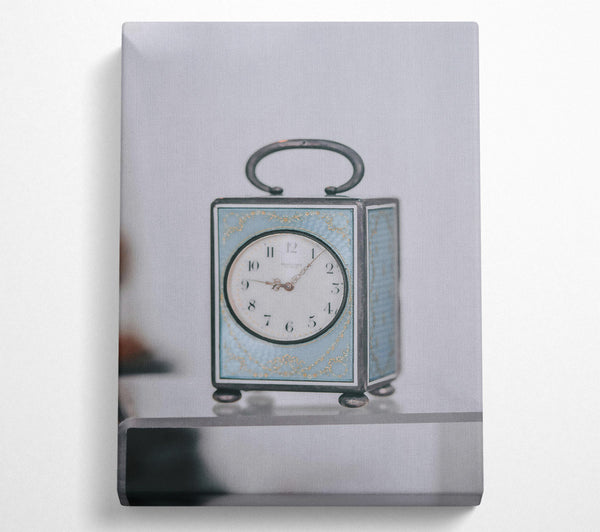 Pale Blue Antique Clock