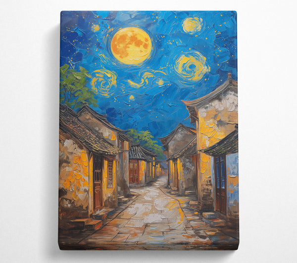 Yellow Moonlit Alleyway