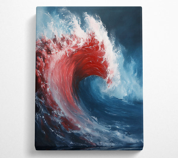 Crimson Ocean Wave