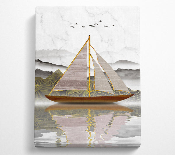 Brown And Gold Ship In The Water