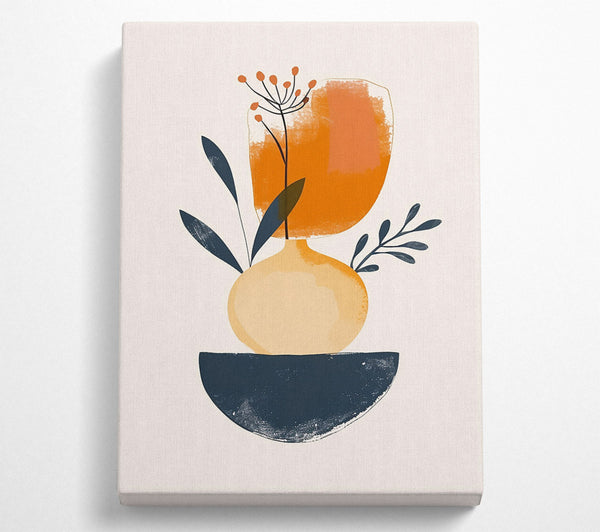 Orange Abstract Vase