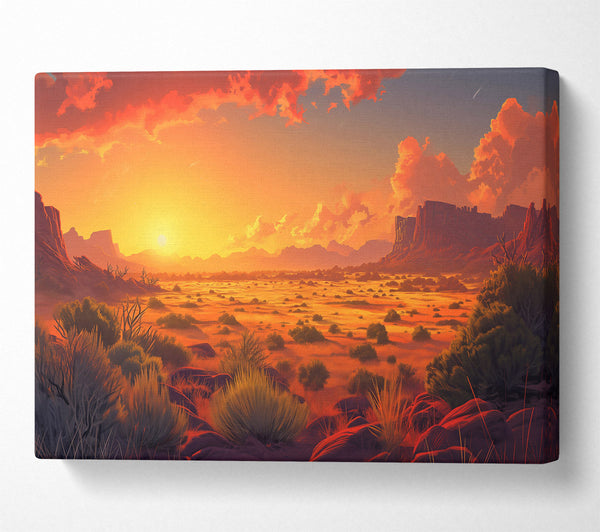 Golden Desert Sunset