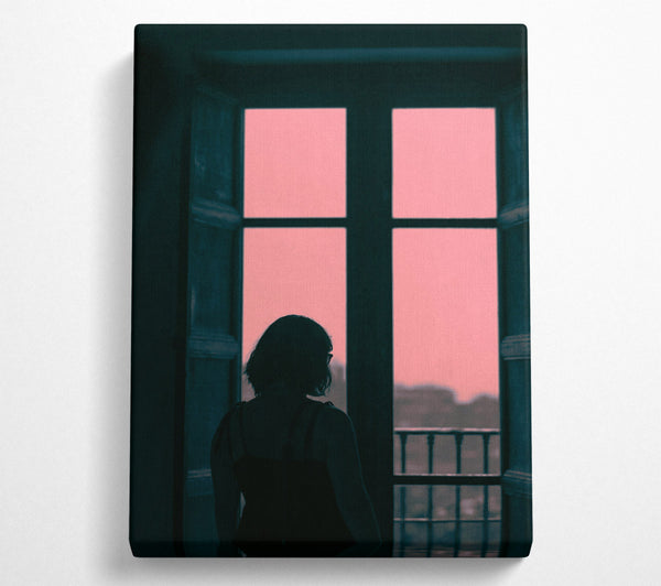 Pink Window Silhouette