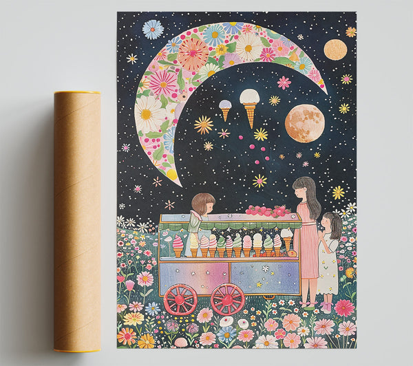 Pink Moon Ice Cream Cart