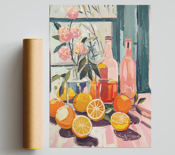 Pink Citrus Still Life