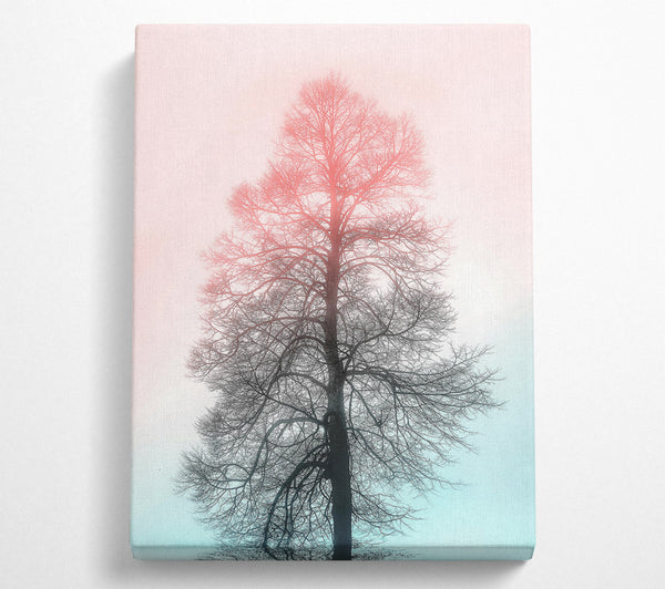 Pink Tree Silhouette