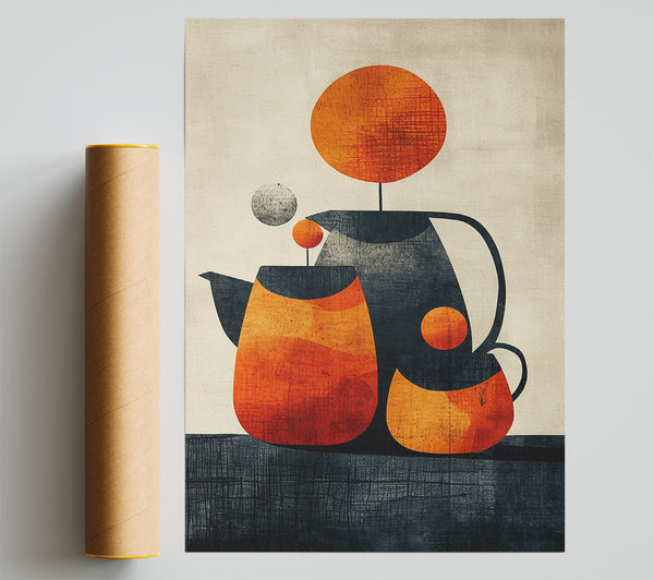 Orange Mid-Century Still Life