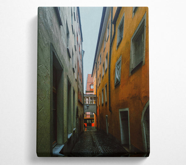 Orange Walls And Cobblestone