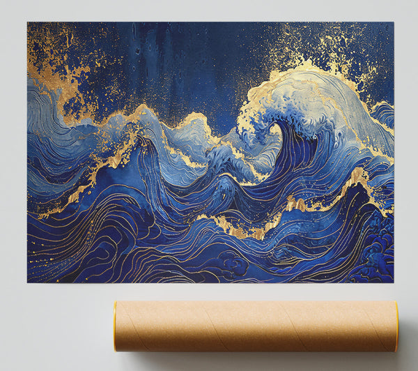 Azure Waves Of Gold