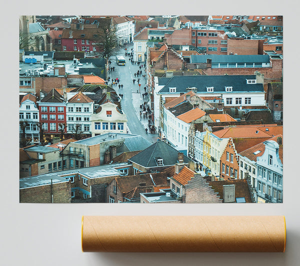 Grey Roofs And People