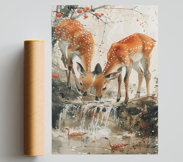 Rust-Colored Fawn Stream