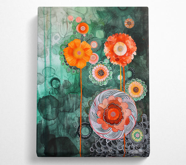 Orange Floral Dreamscape