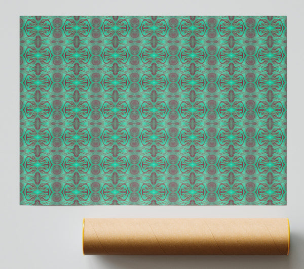 Teal Intertwined Pattern