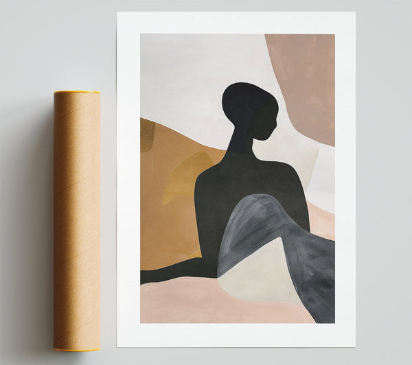 Black And Blush Abstraction