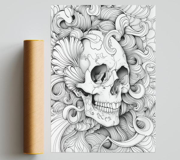 White Skull Swirls