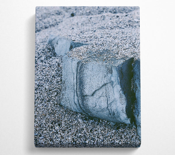 Gray Stone On Sand